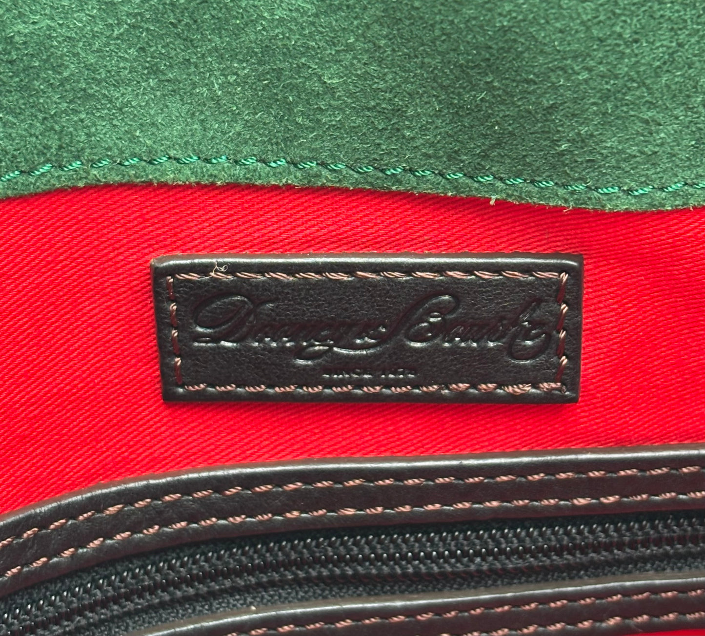 Dooney & Bourke Florentine Leather Hobo Bag | Black Twist Strap Shoulder Bag | Vintage Inspired Slouchy Purse | Tassel Zip Tote