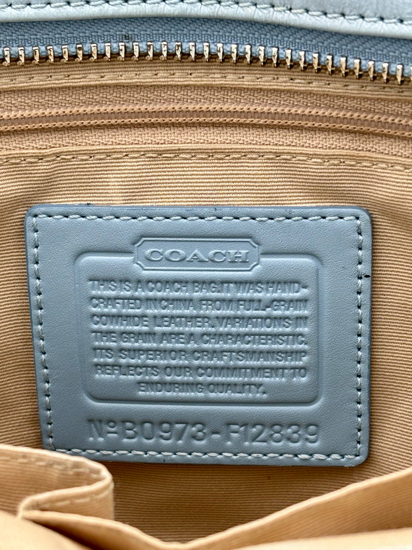 Coach Y2K Gallery Tote | Blue Leather Shoulder Bag | Vintage East West Purse