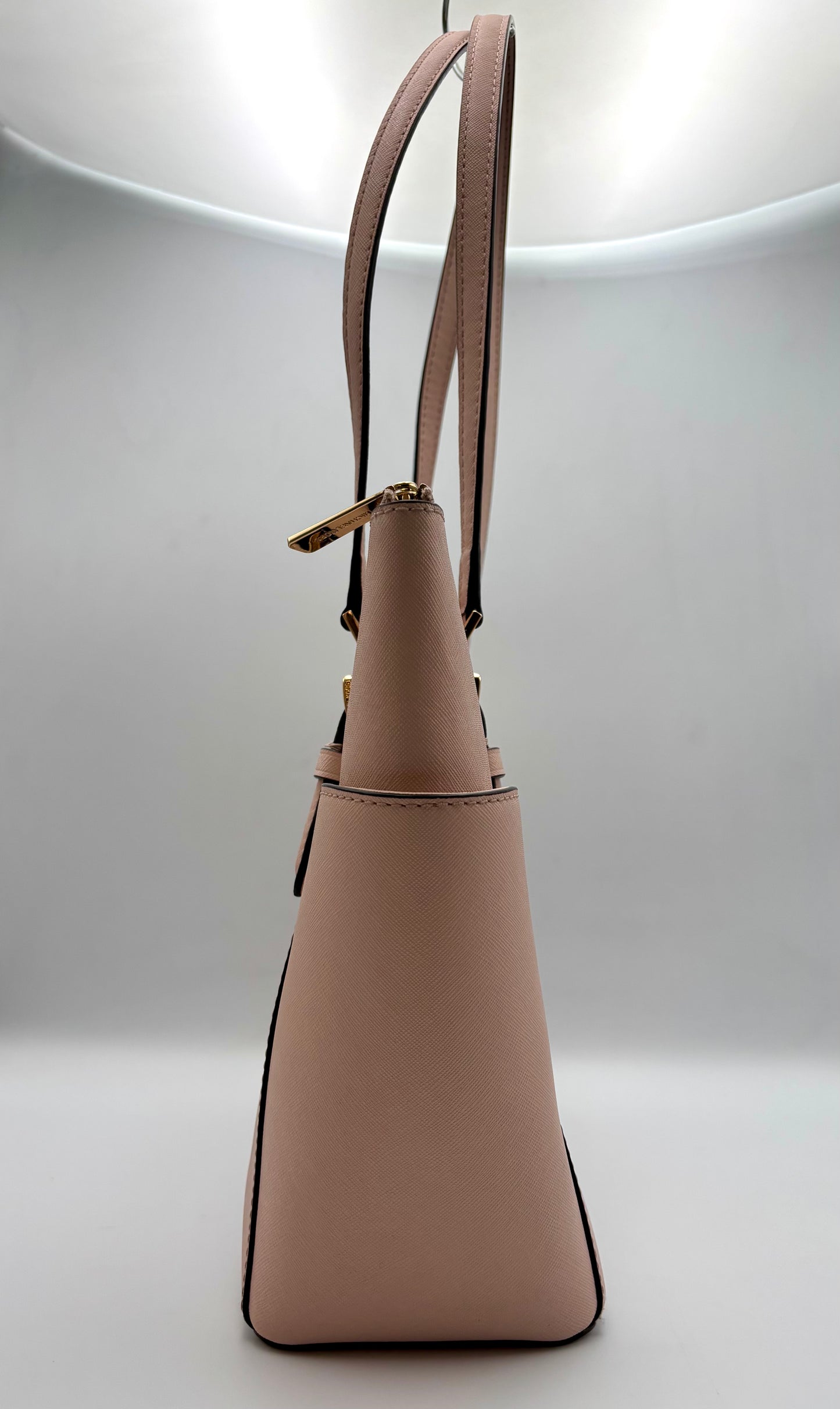 Michael Kors Jet Set Travel Tote | Blush Pink Leather Shoulder Bag | Large Everyday Work Purse | Designer Gift for Her