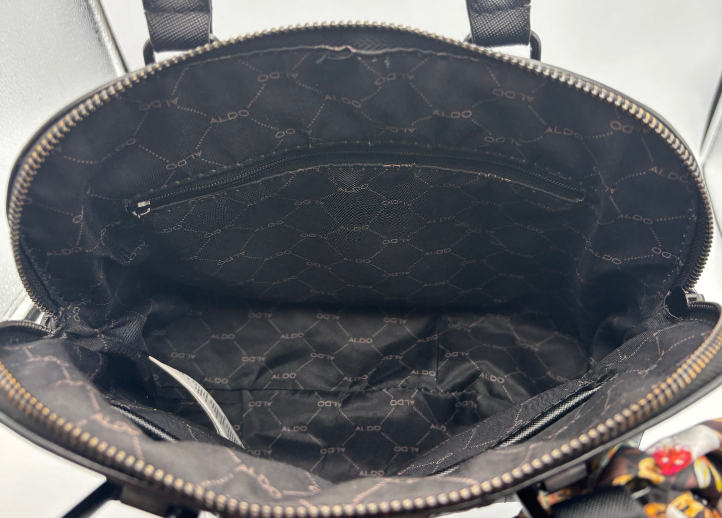Aldo Small Black Bag | Top Handle Purse | Faux Leather with Multicolored Bow | Going Out Bag | Date Night Essential