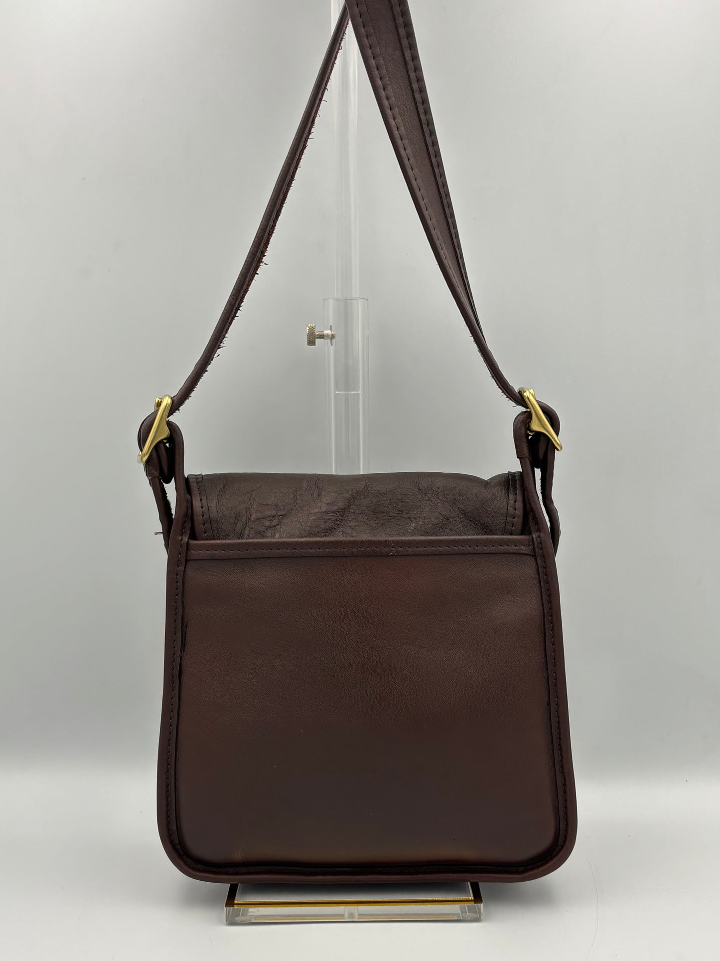 Vintage Coach 9145 Legacy Studio Flap Bag | 1990s Brown Leather Crossbody