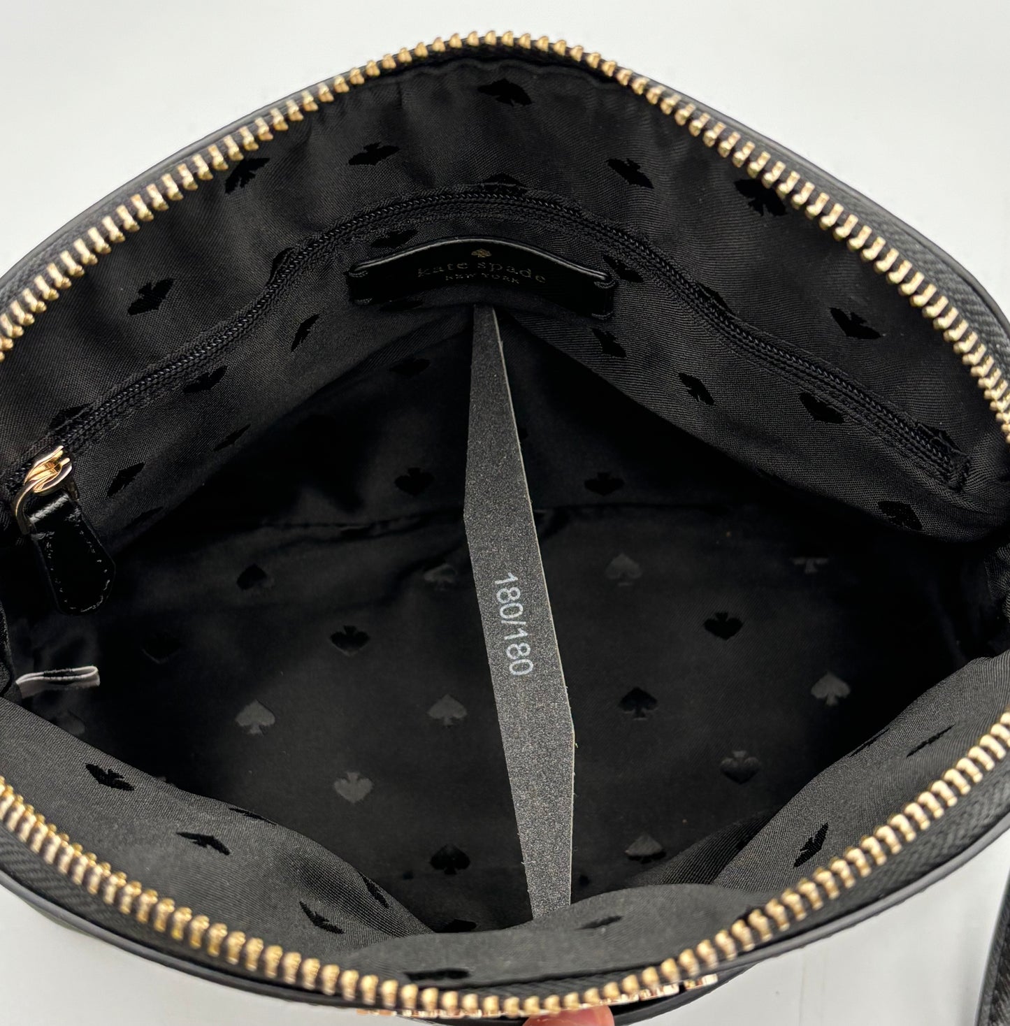 Kate Spade Staci Black Domed Crossbody Bag | Saffiano Leather Camera Purse | Minimalist Shoulder Bag | Everyday Gift for Her
