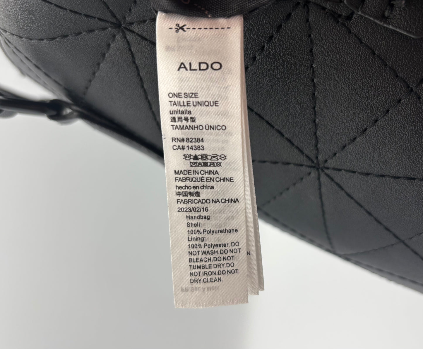 Aldo Small Black Bag | Top Handle Purse | Faux Leather with Multicolored Bow | Going Out Bag | Date Night Essential