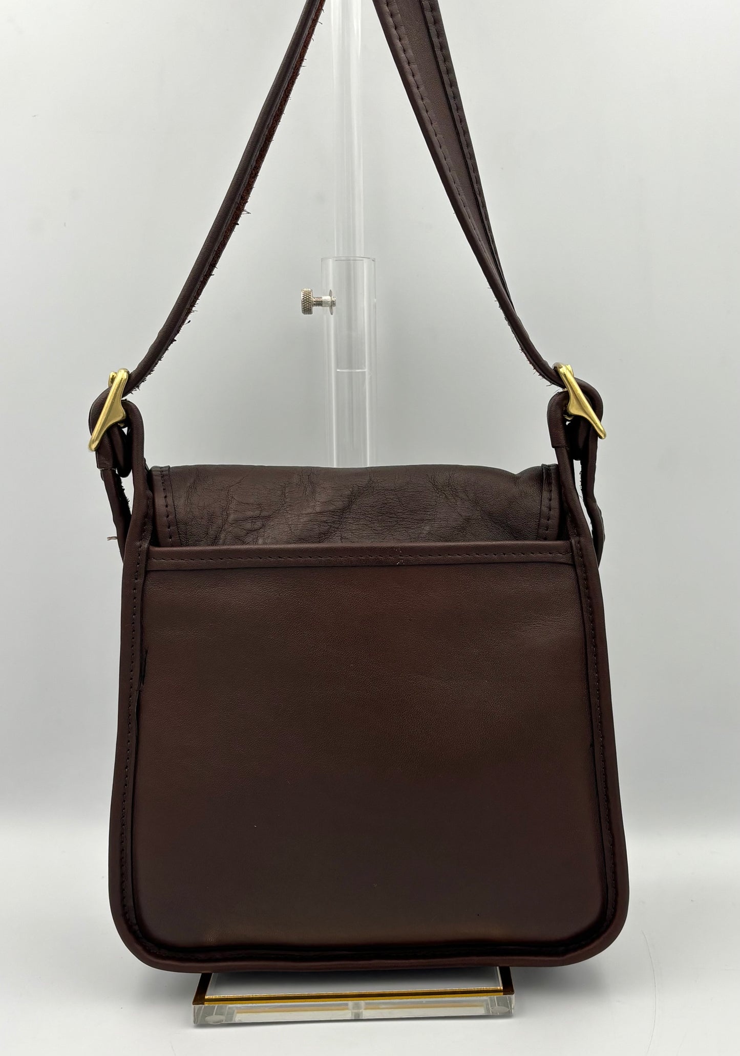 Vintage Coach 9145 Legacy Studio Flap Bag | 1990s Brown Leather Crossbody