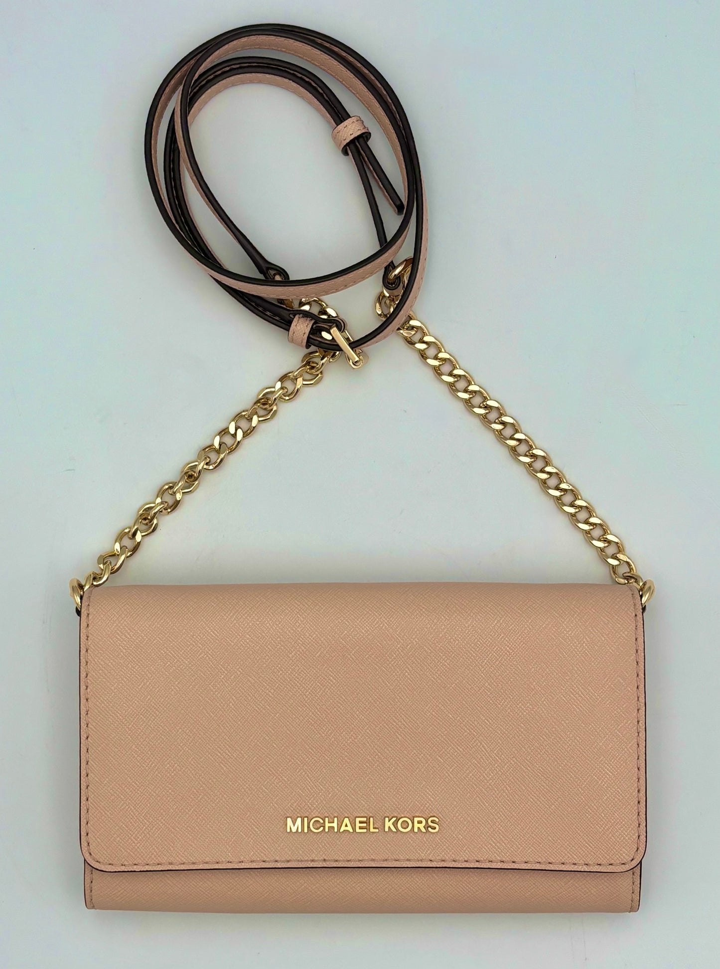 Michael Kors Pink Crossbody Bag | Saffiano Leather Purse | Small Designer Clutch | Everyday Bag | Gift for Her