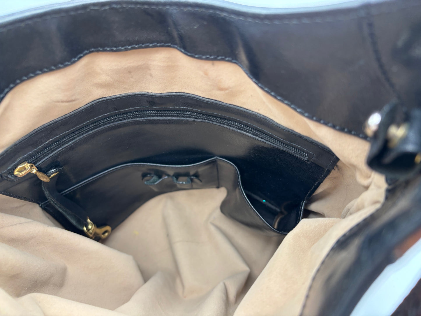 Vintage Brahmin Kendall Bag | Croc Embossed Brown & Black Leather Shoulder | Adjustable Strap | Tuscan Leather | Dust Bag
