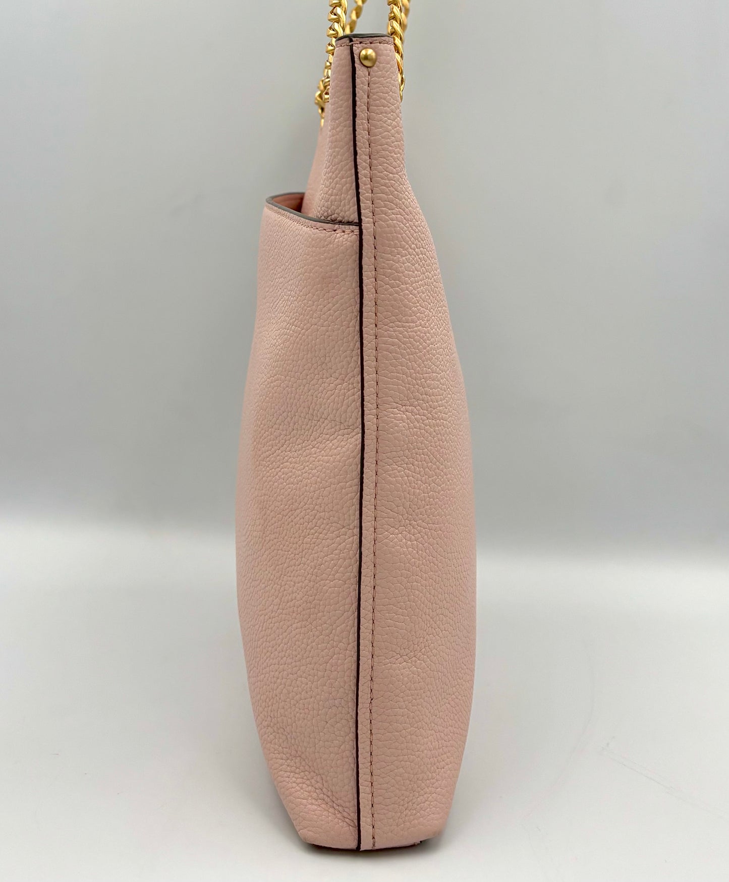 Tory Burch Everly Swingpack | Blush Pink Pebbled Leather | Gold Chain | Authentic Crossbody Bag