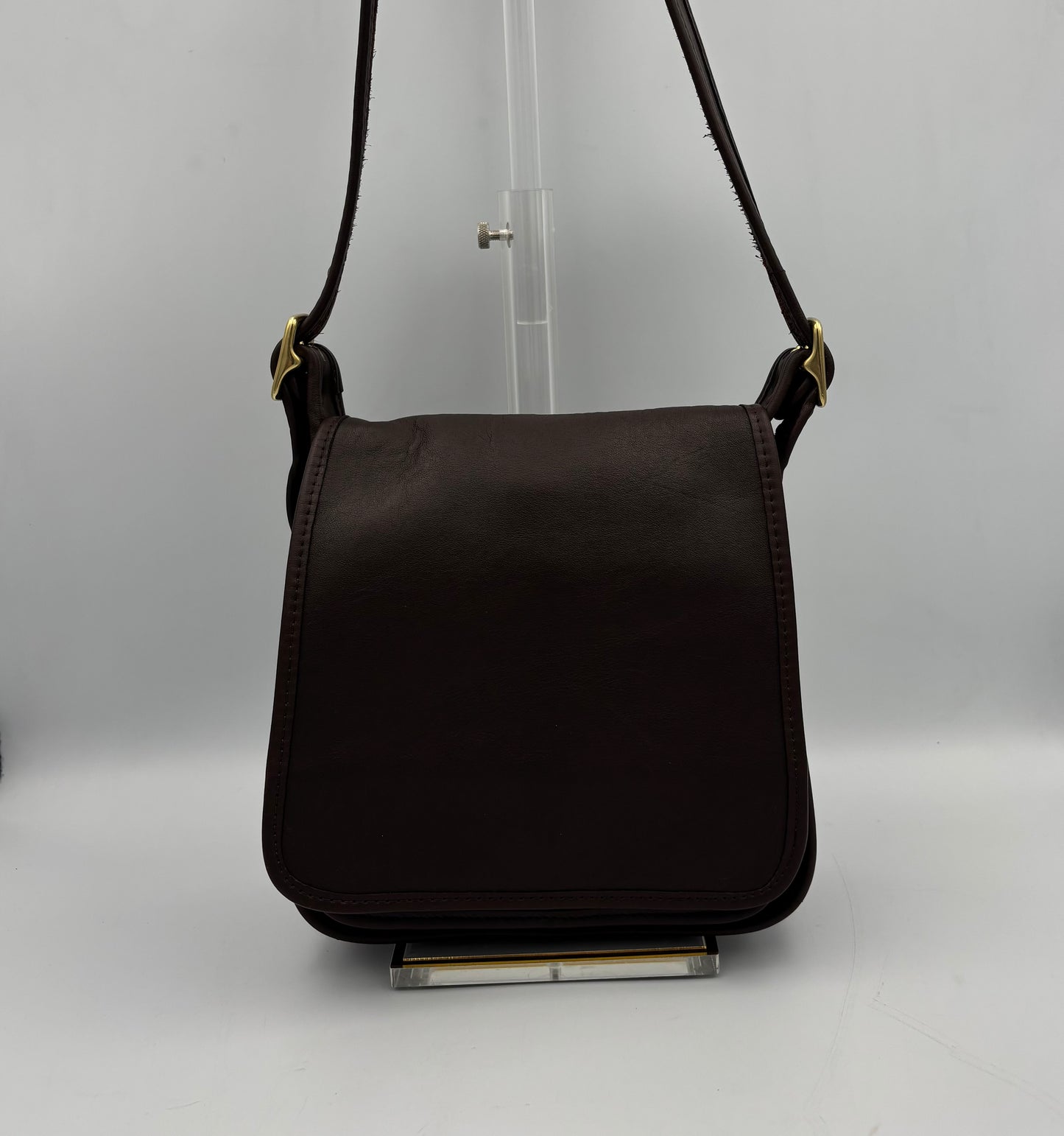 Vintage Coach 9145 Legacy Studio Flap Bag | 1990s Brown Leather Crossbody