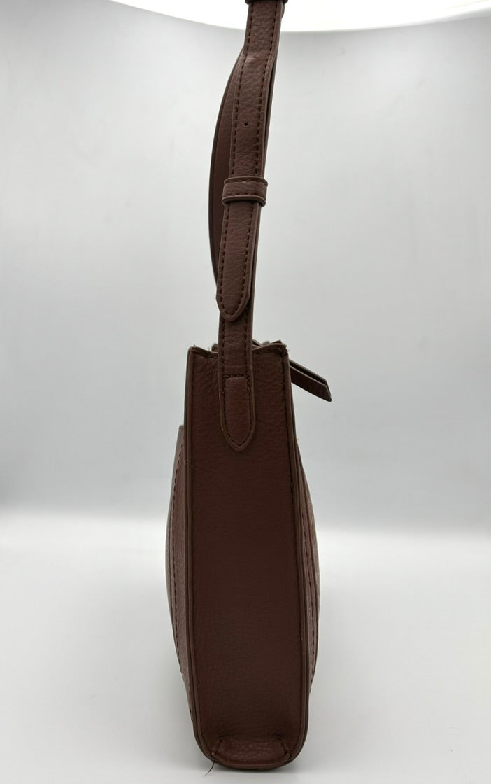 Frye & Co. Crossbody Bag | Embossed Floral Faux Leather | Brown Western Purse | Boho Saddle Style | Festival Bag