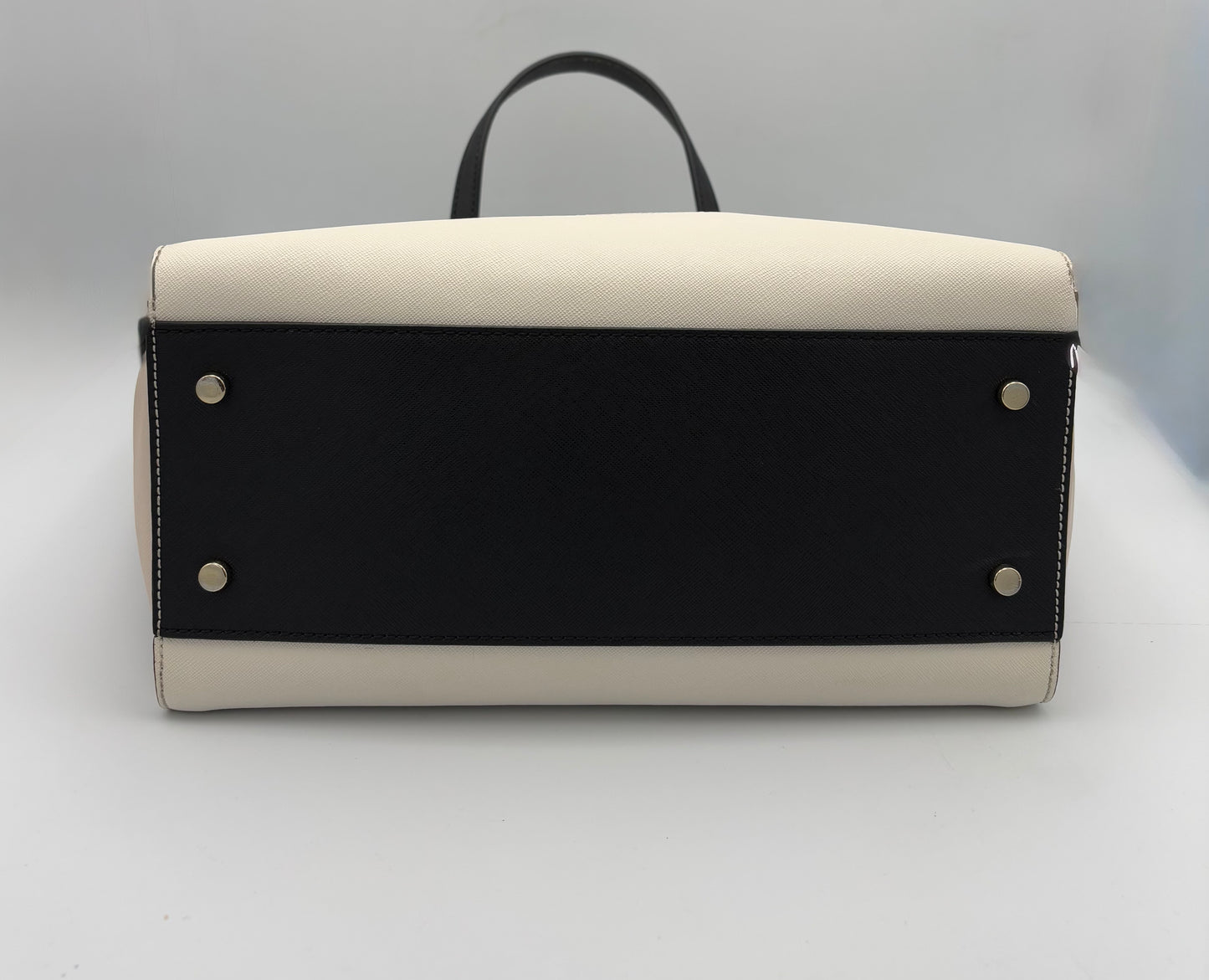 Kate Spade Womens Leather Cream/Pink Large Tote Shoulder Bag - Angelica’s Thrifts