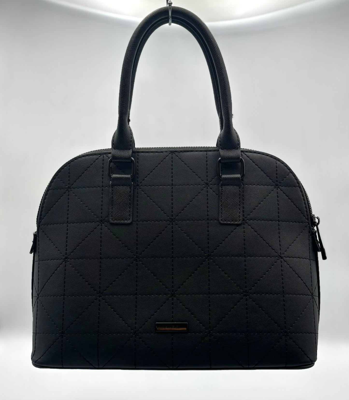 Aldo Small Black Bag | Top Handle Purse | Faux Leather with Multicolored Bow | Going Out Bag | Date Night Essential