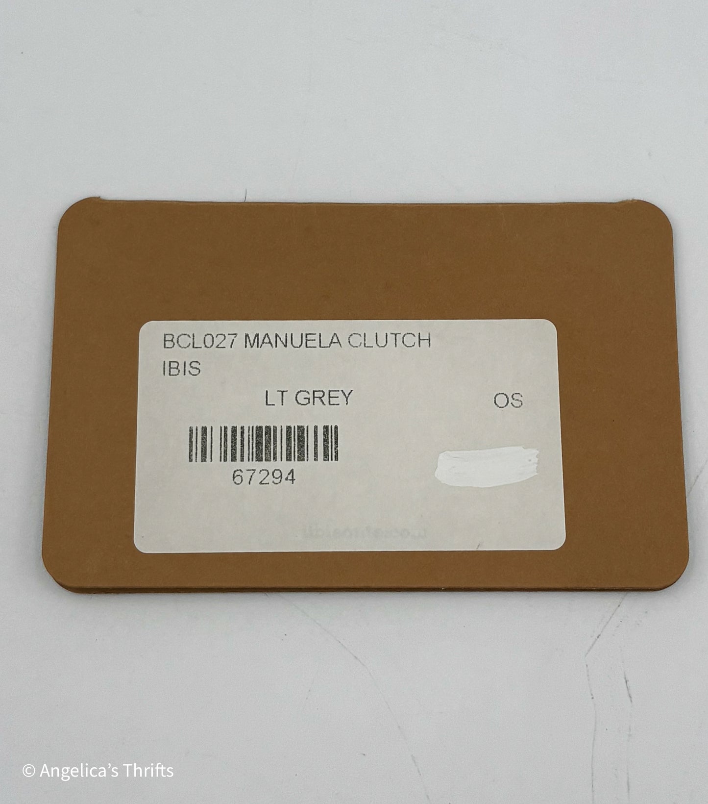 Il Bisonte Grey Leather Manuela Clutch| Made in Italy NWT