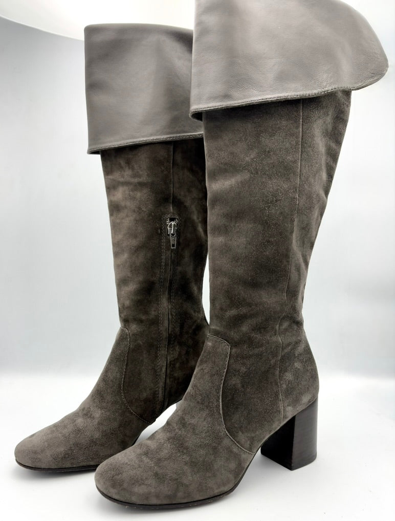 Frye Womens Heeled Brown Suede Knee-High Boots Size 7 - Angelica’s Thrifts