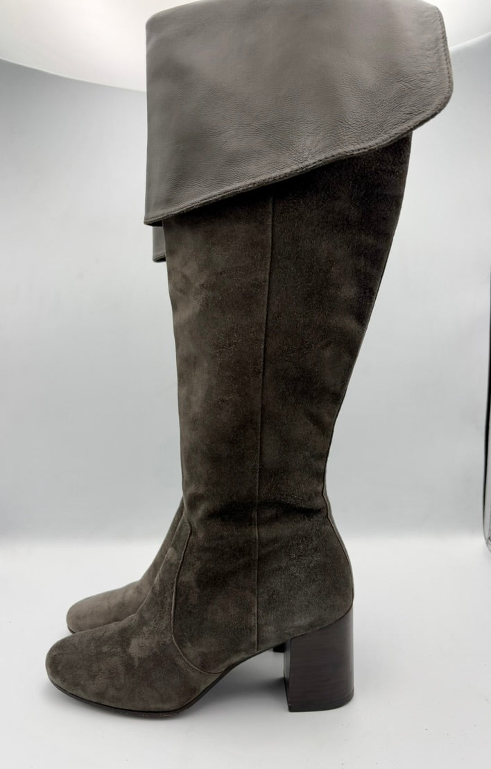 Frye Womens Heeled Brown Suede Knee-High Boots Size 7 - Angelica’s Thrifts