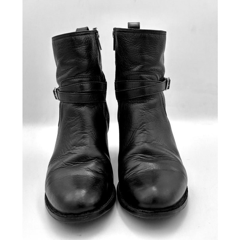 FRYE Women’s Jackie Rivet Short Black Leather Heeled Booties Size 8 - Angelica’s Thrifts