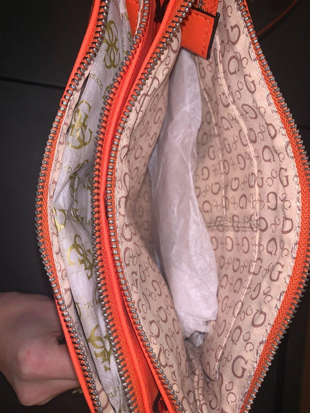 New w/ Tag Guess Womens Kalei Tangerine Mini Double Zip Crossbody Bag - Angelica’s Thrifts