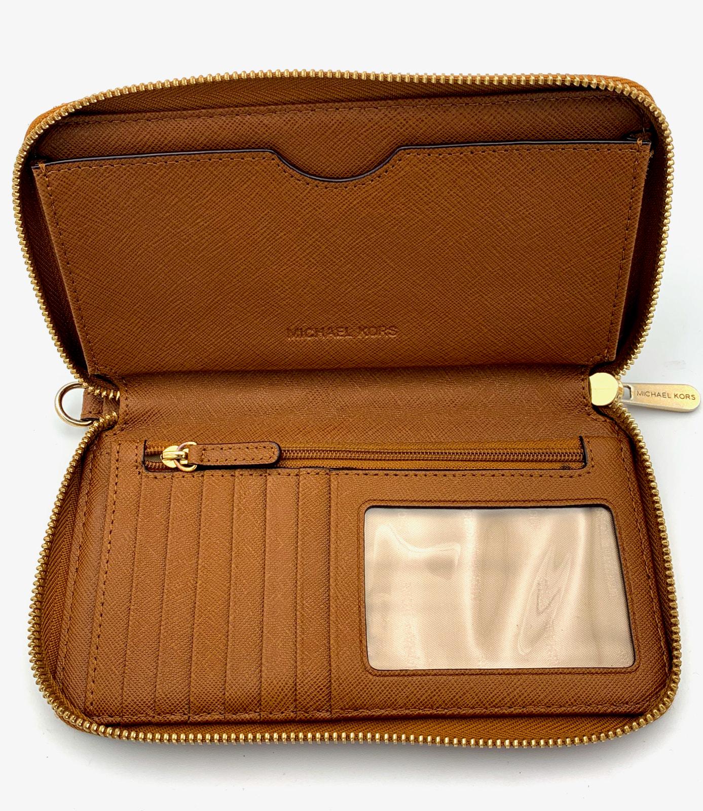 A Classic Essential: Michael Kors Brown Leather Wallet for Everyday Use - Angelica’s Thrifts