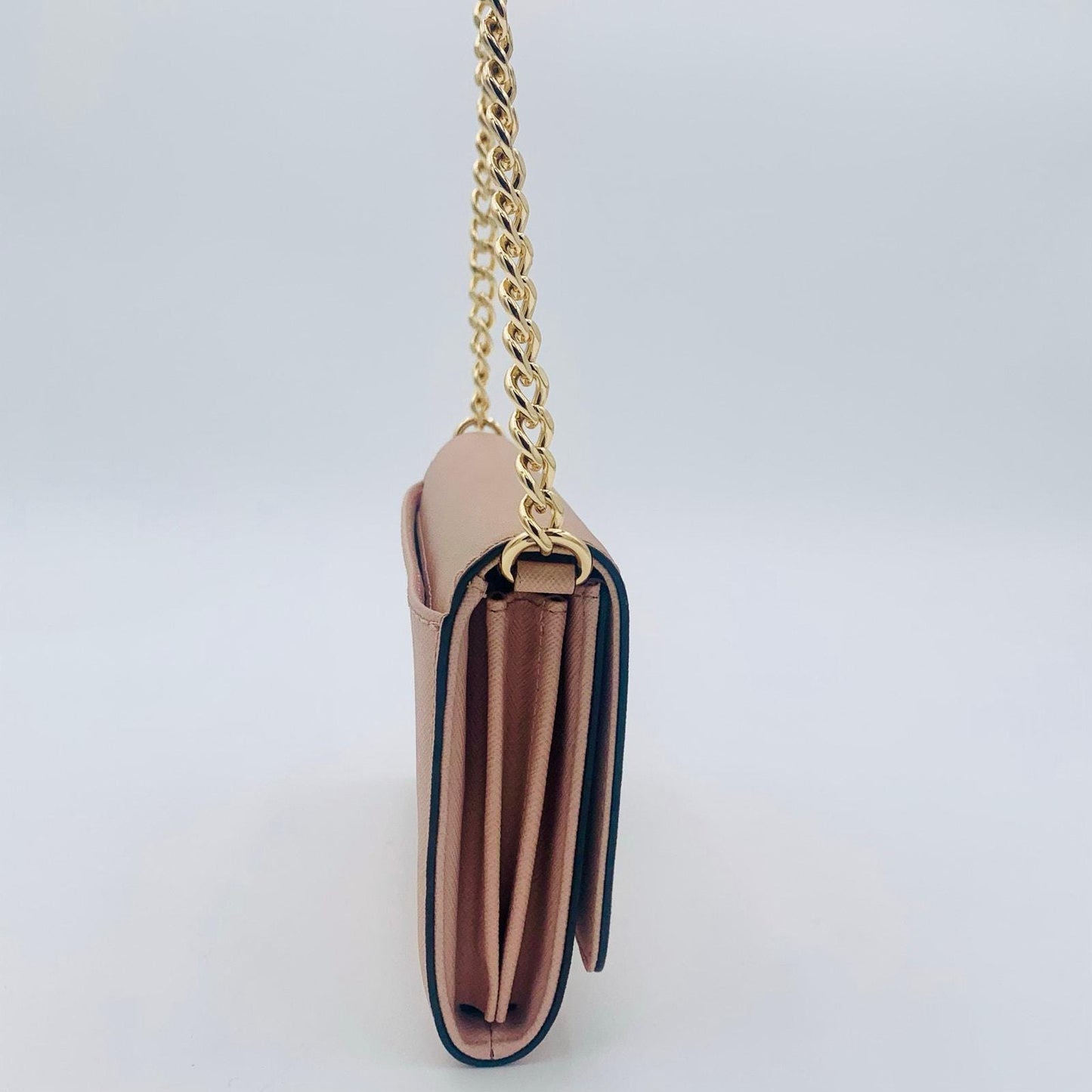 Michael Kors Women's Pink Saffiano Leather Crossbody Clutch - Angelica’s Thrifts