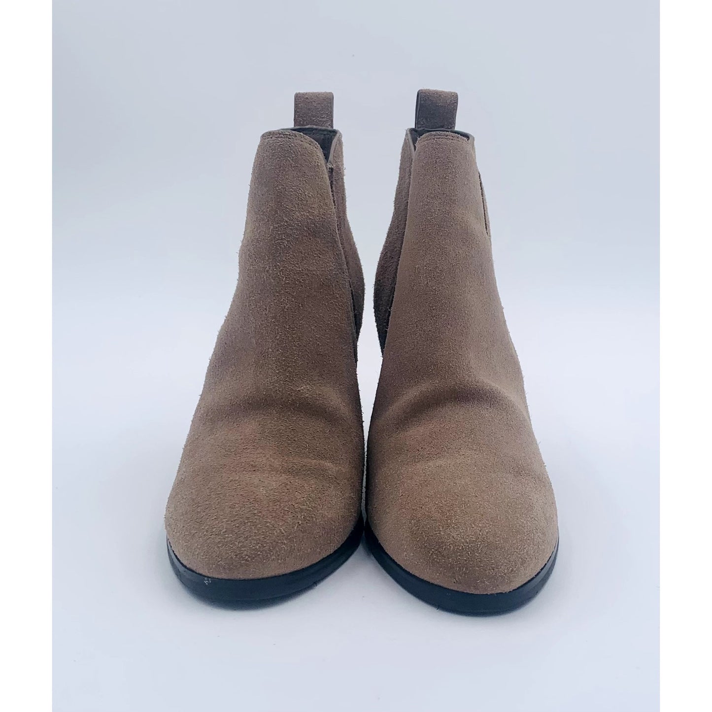 Michael Kors Women's Tan Suede Heeled Booties Size 7 - Angelica’s Thrifts