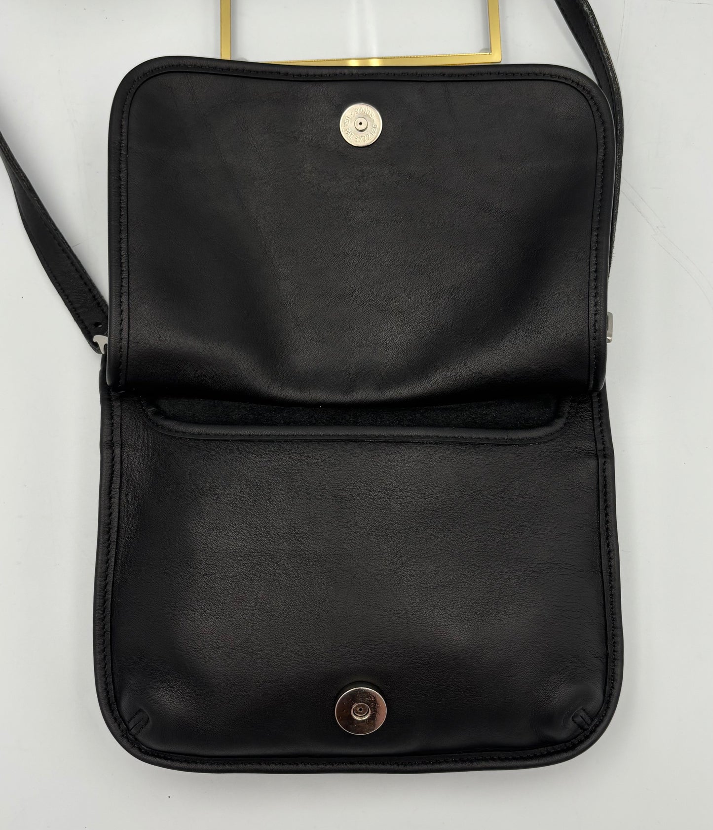 Vintage Coach Slim Hippie Bag | Style No. 9142 | Black Leather Crossbody | 1990s Shoulder Purse