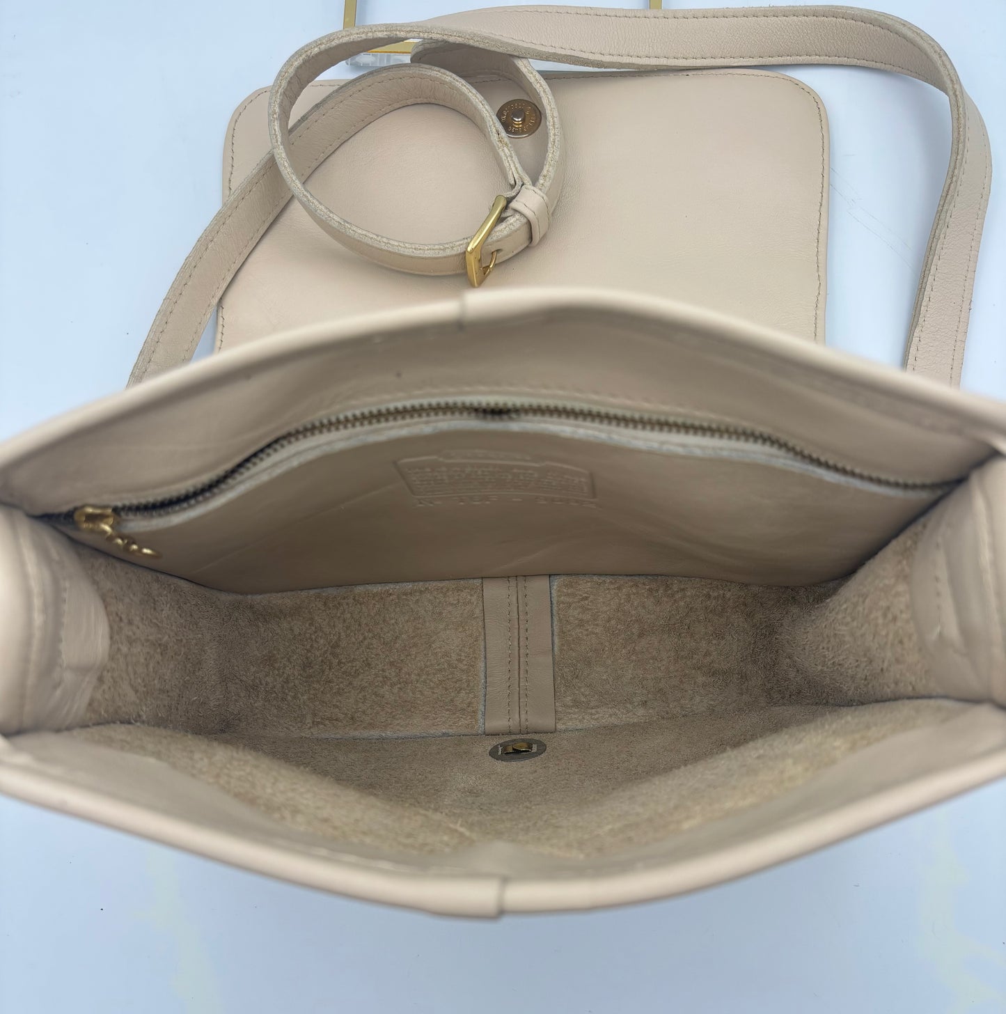 Coach Vintage Tribeca Flap Bag| 1990s Leather 9092 Cream/Bone Crossbody