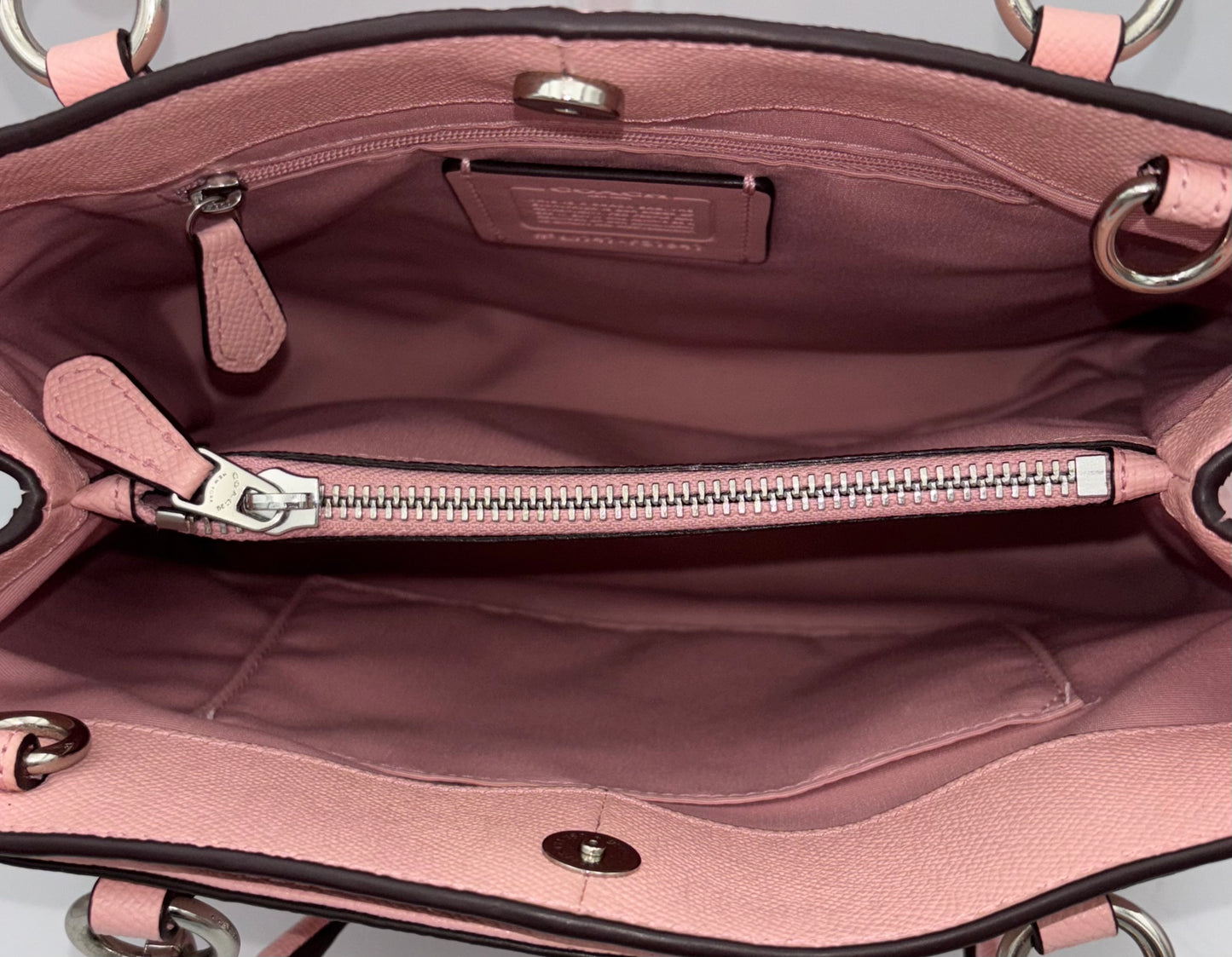 Coach Minetta Crossbody Bag | Blush Pink Pebbled Leather Shoulder Purse | Style F57847 |