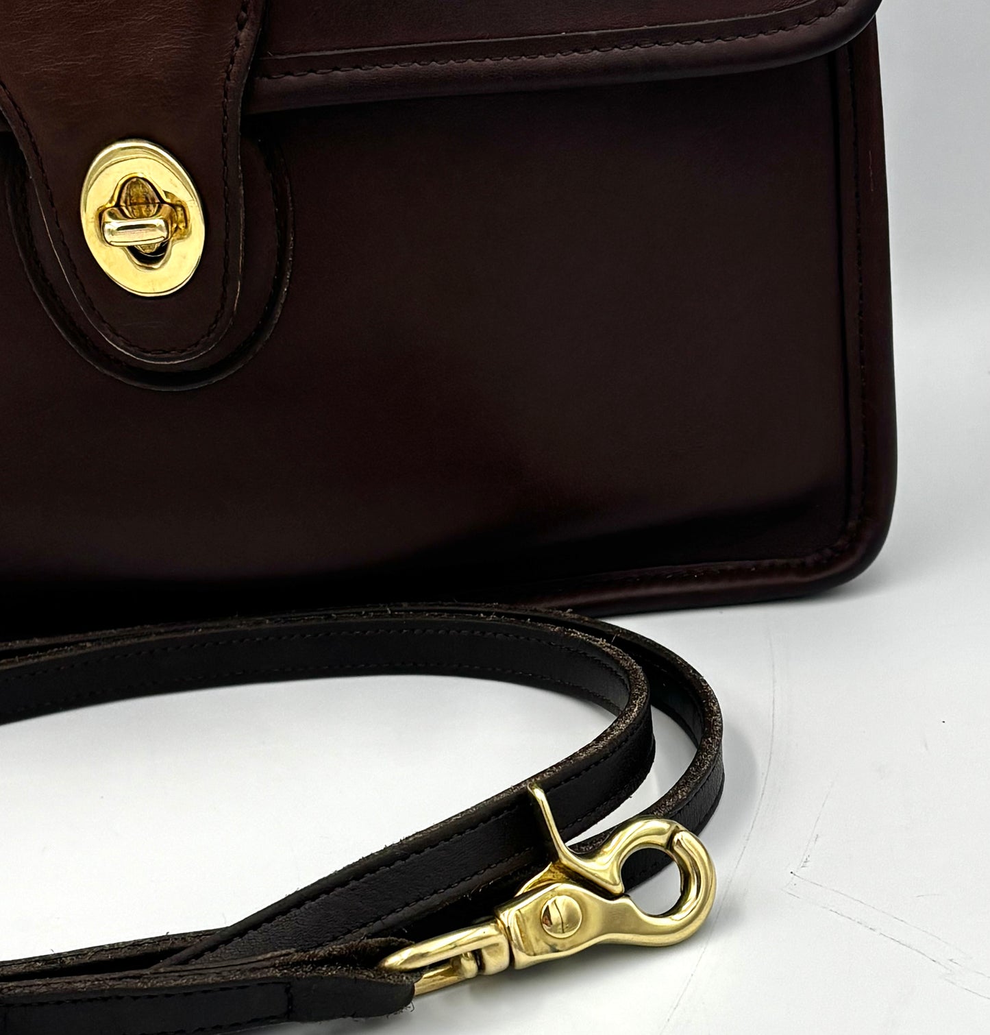 Vintage Coach Willis Bag | Style 9927 | Brown Leather Top Handle Satchel | Rare 1990s Legacy Crossbody Purse