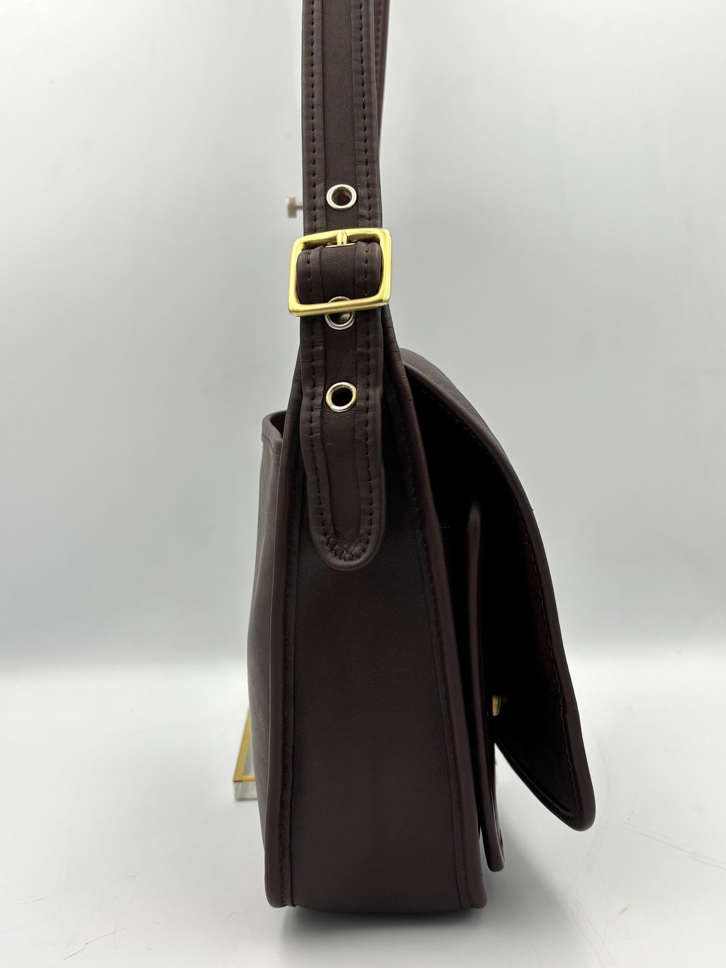 Vintage Coach 9145 Legacy Studio Flap Bag | 1990s Brown Leather Crossbody