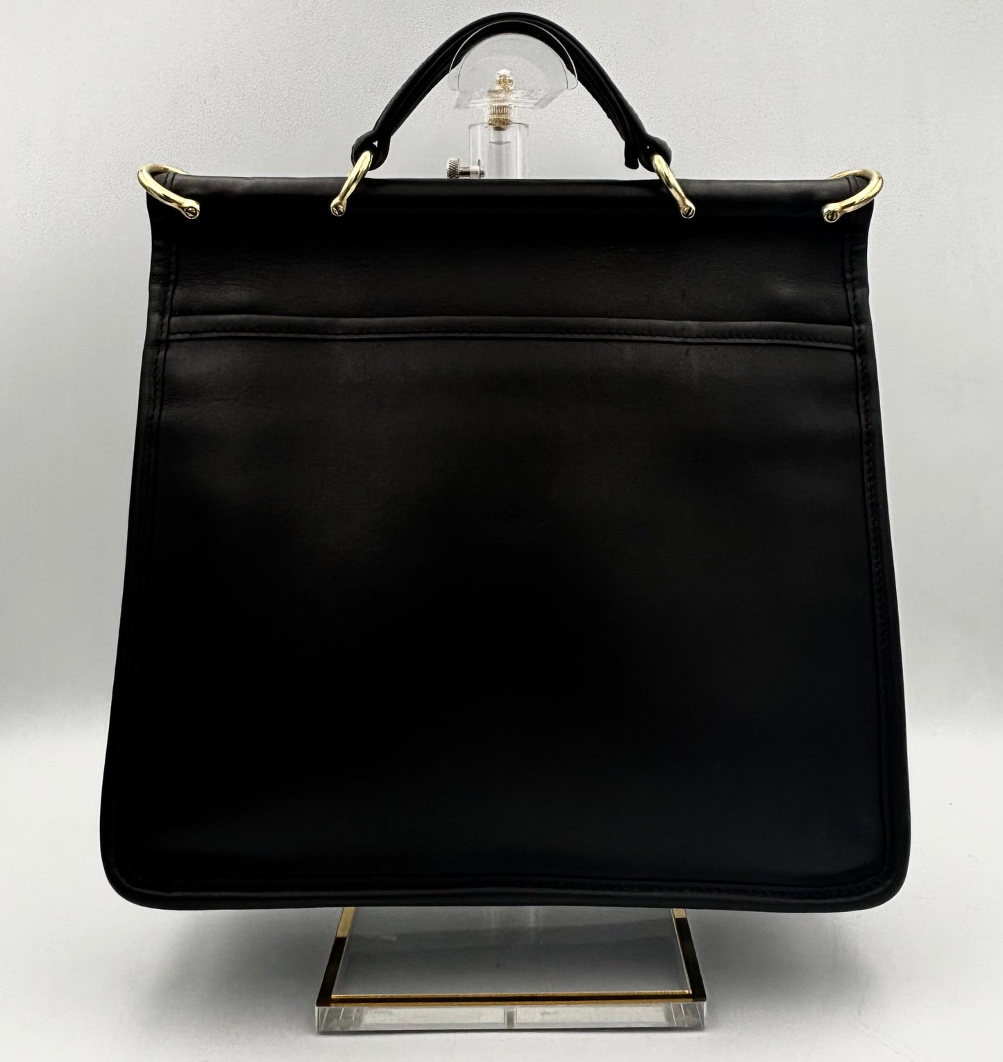 Vintage Coach Willis Bag | Style 9927 | Black Leather Top Handle Satchel | Rare 1990s Legacy Crossbody Purse