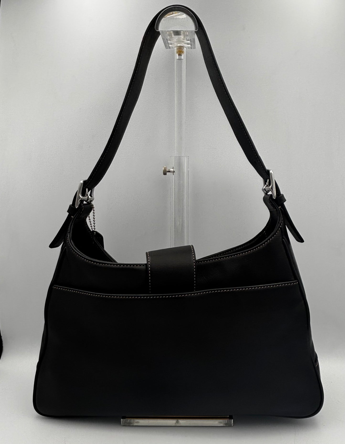 Vintage Coach Hampton Hobo Bag | 7783 Black Leather Shoulder Purse| Classic Y2K Minimalist Bag