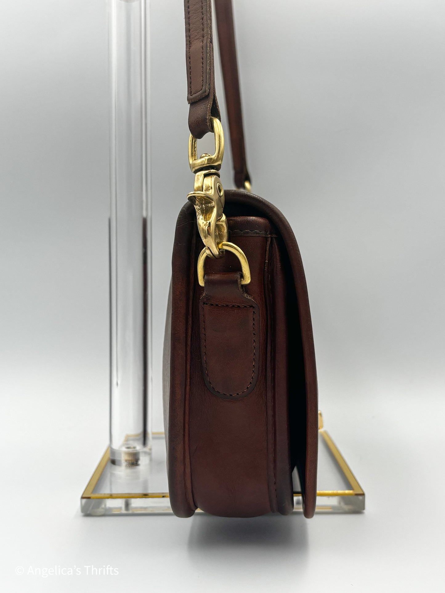 Vintage Coach 9755 Pocket Purse|1990s Legacy Mahogany Crossbody|Classic Leather Turnlock Bag