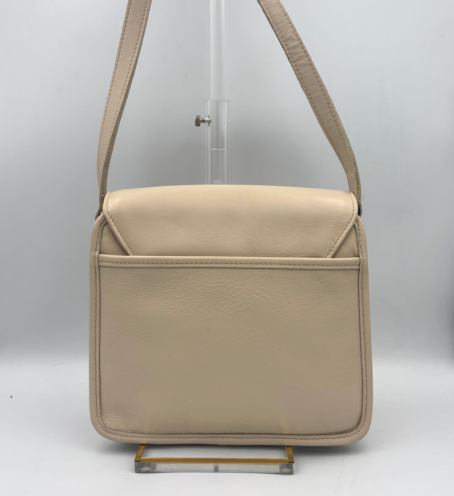Coach Vintage Tribeca Flap Bag| 1990s Leather 9092 Cream/Bone Crossbody