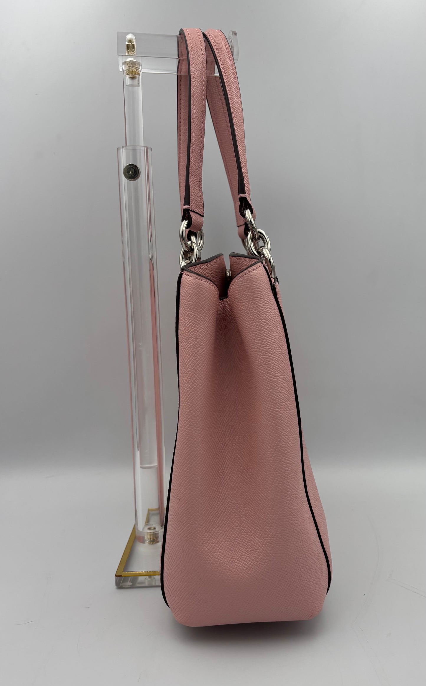 Coach Minetta Crossbody Bag | Blush Pink Pebbled Leather Shoulder Purse | Style F57847 |