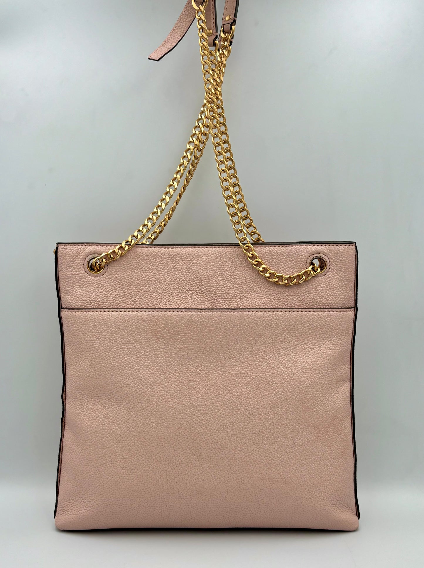 Tory Burch Everly Swingpack | Blush Pink Pebbled Leather | Gold Chain | Authentic Crossbody Bag