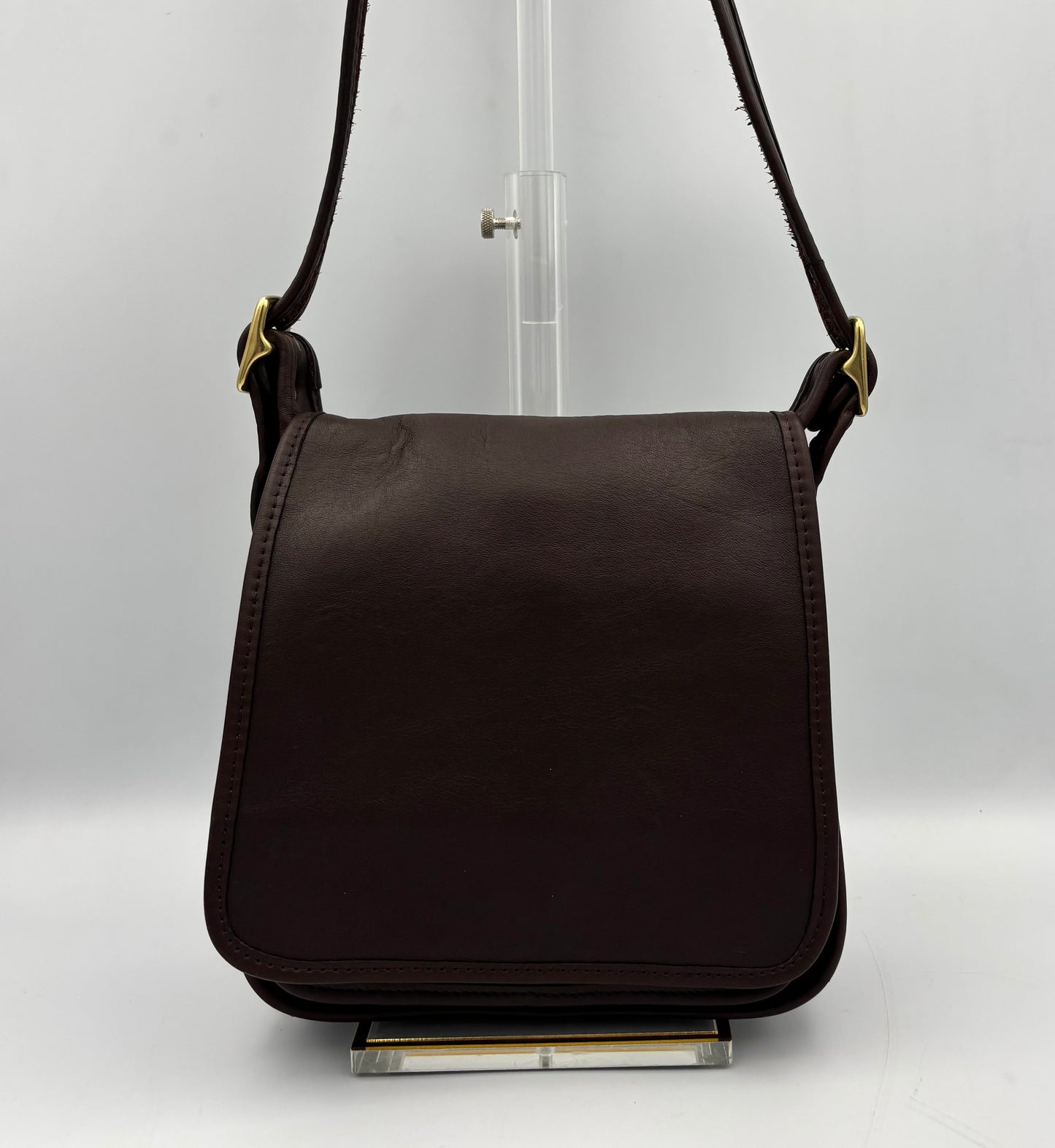 Vintage Coach 9145 Legacy Studio Flap Bag | 1990s Brown Leather Crossbody
