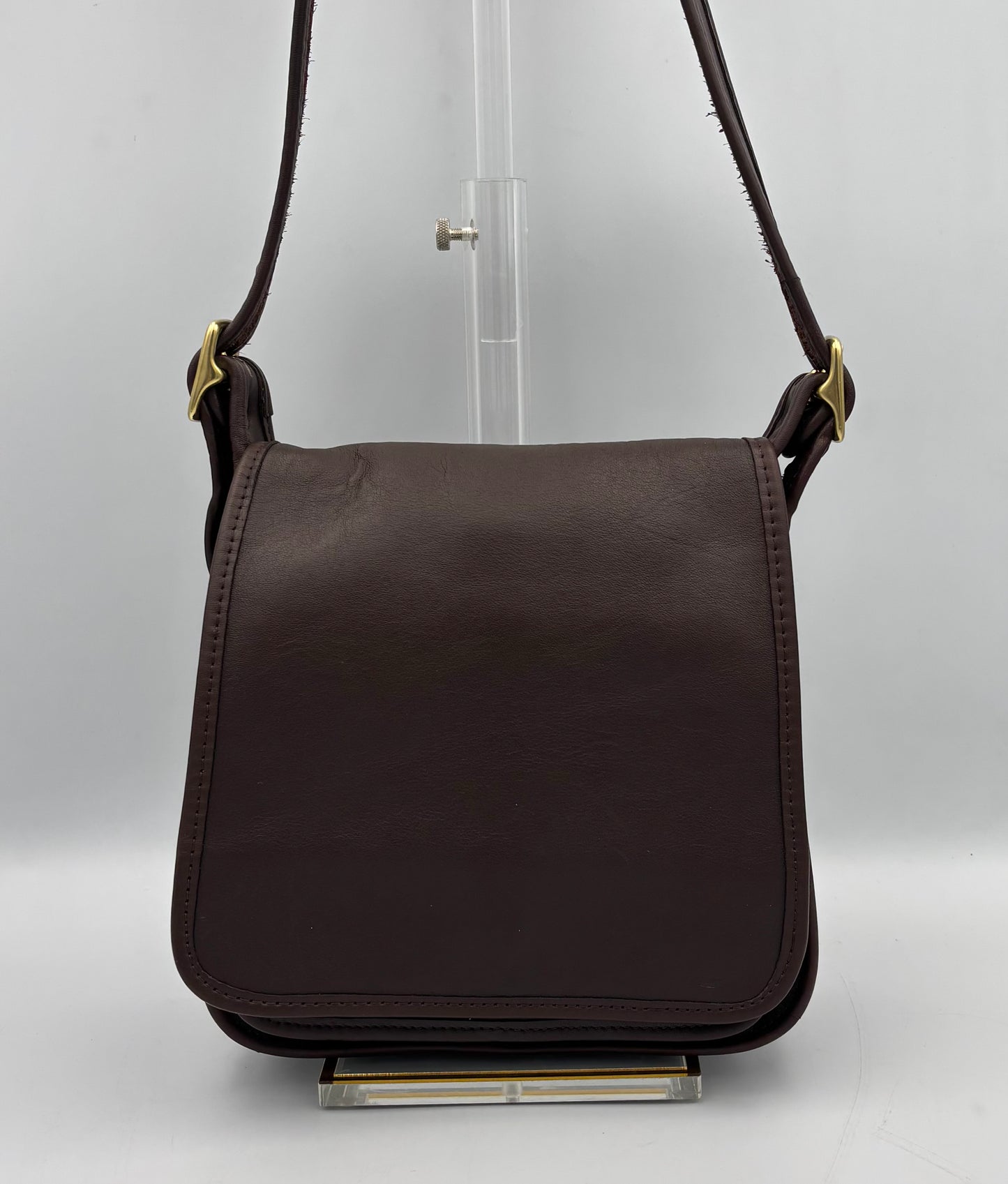 Vintage Coach 9145 Legacy Studio Flap Bag | 1990s Brown Leather Crossbody