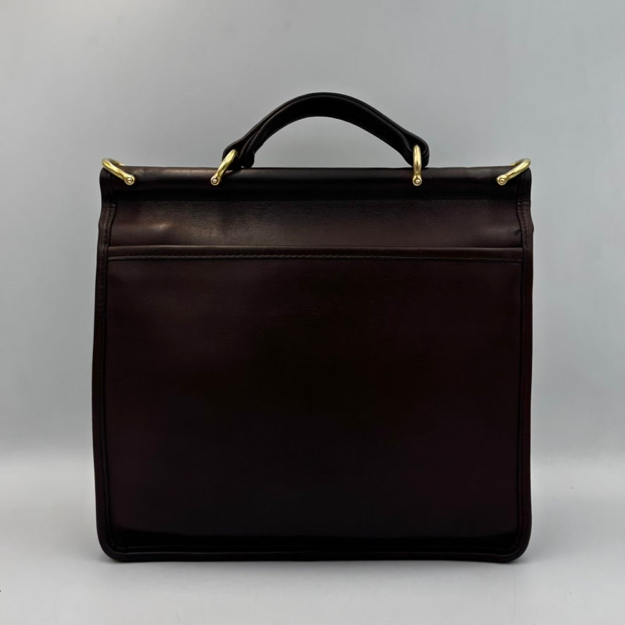 Vintage Coach Willis Bag | Style 9927 | Brown Leather Top Handle Satchel | Rare 1990s Legacy Crossbody Purse