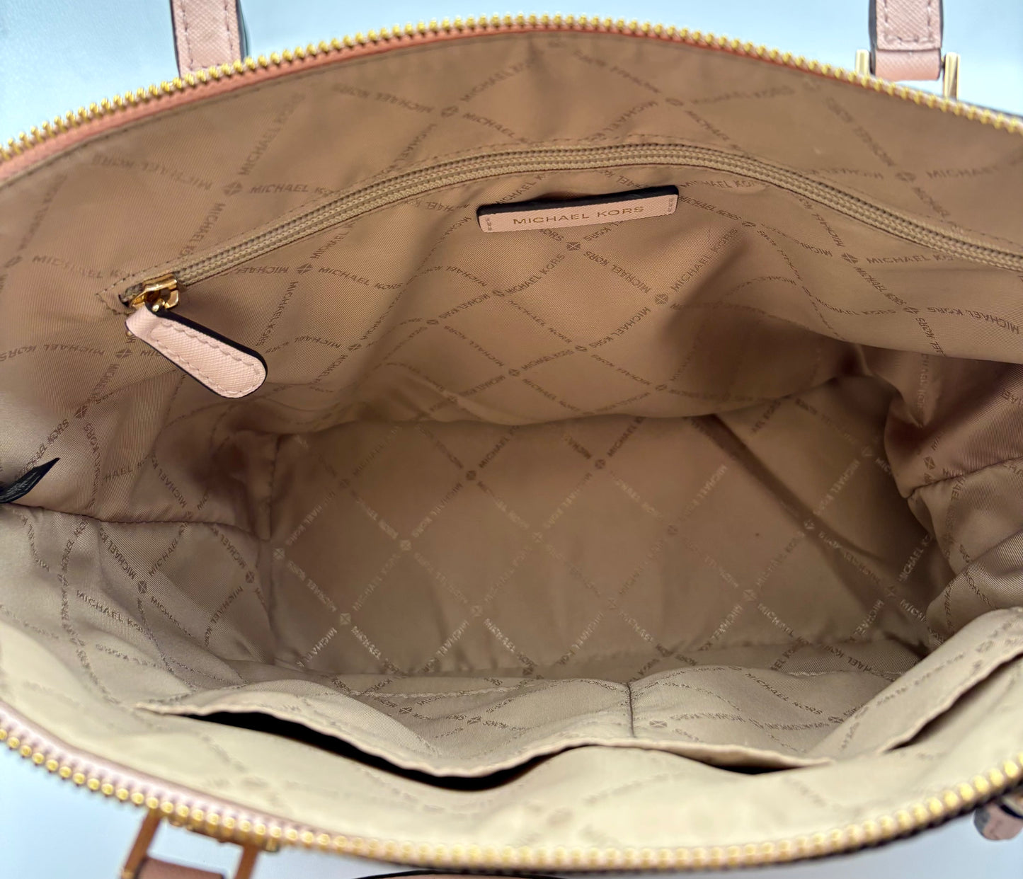 Michael Kors Jet Set Travel Tote | Blush Pink Leather Shoulder Bag | Large Everyday Work Purse | Designer Gift for Her