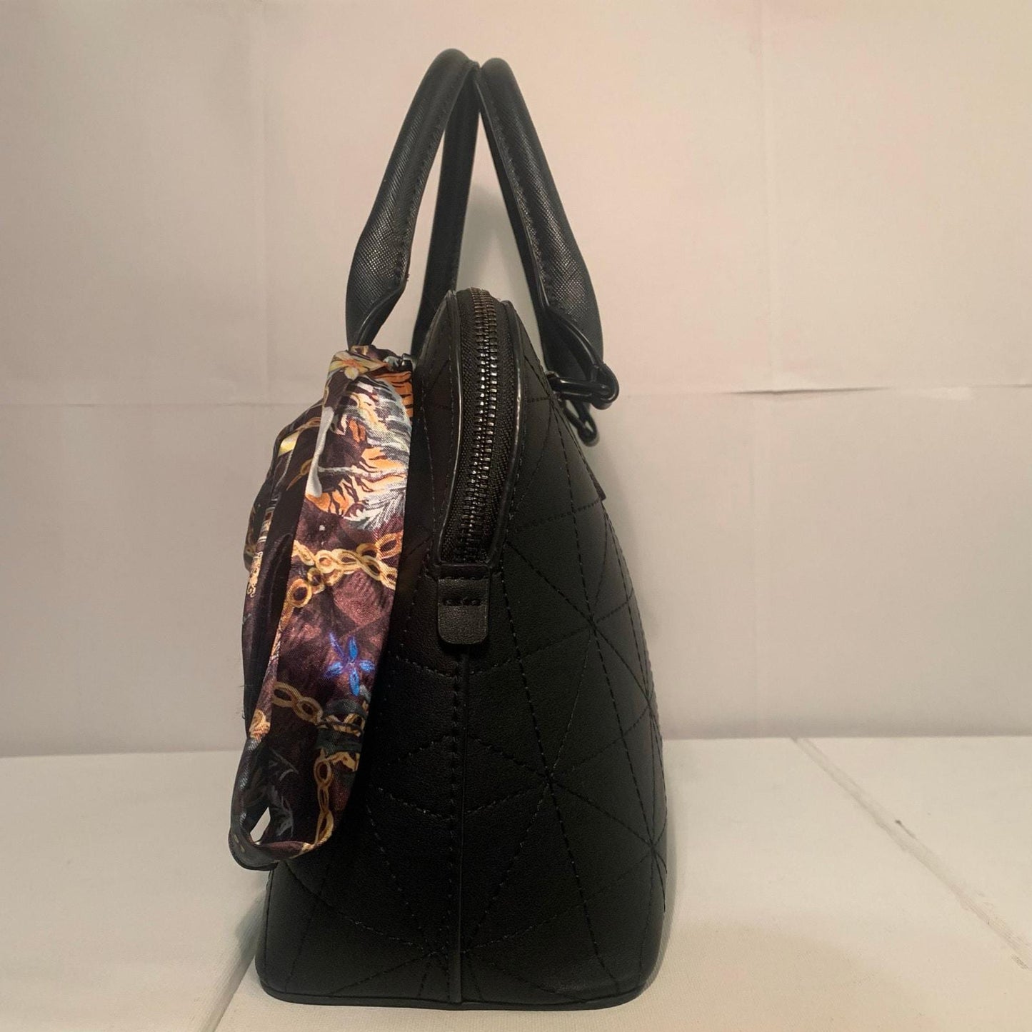 Aldo Top Handle Black Bag with Satin Bow