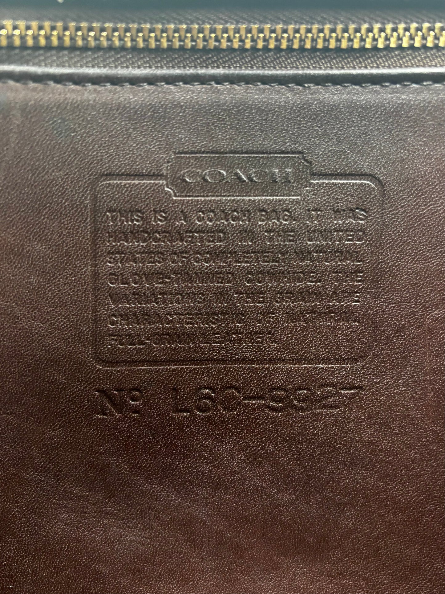 Vintage Coach Willis Bag | Style 9927 | Brown Leather Top Handle Satchel | Rare 1990s Legacy Crossbody Purse