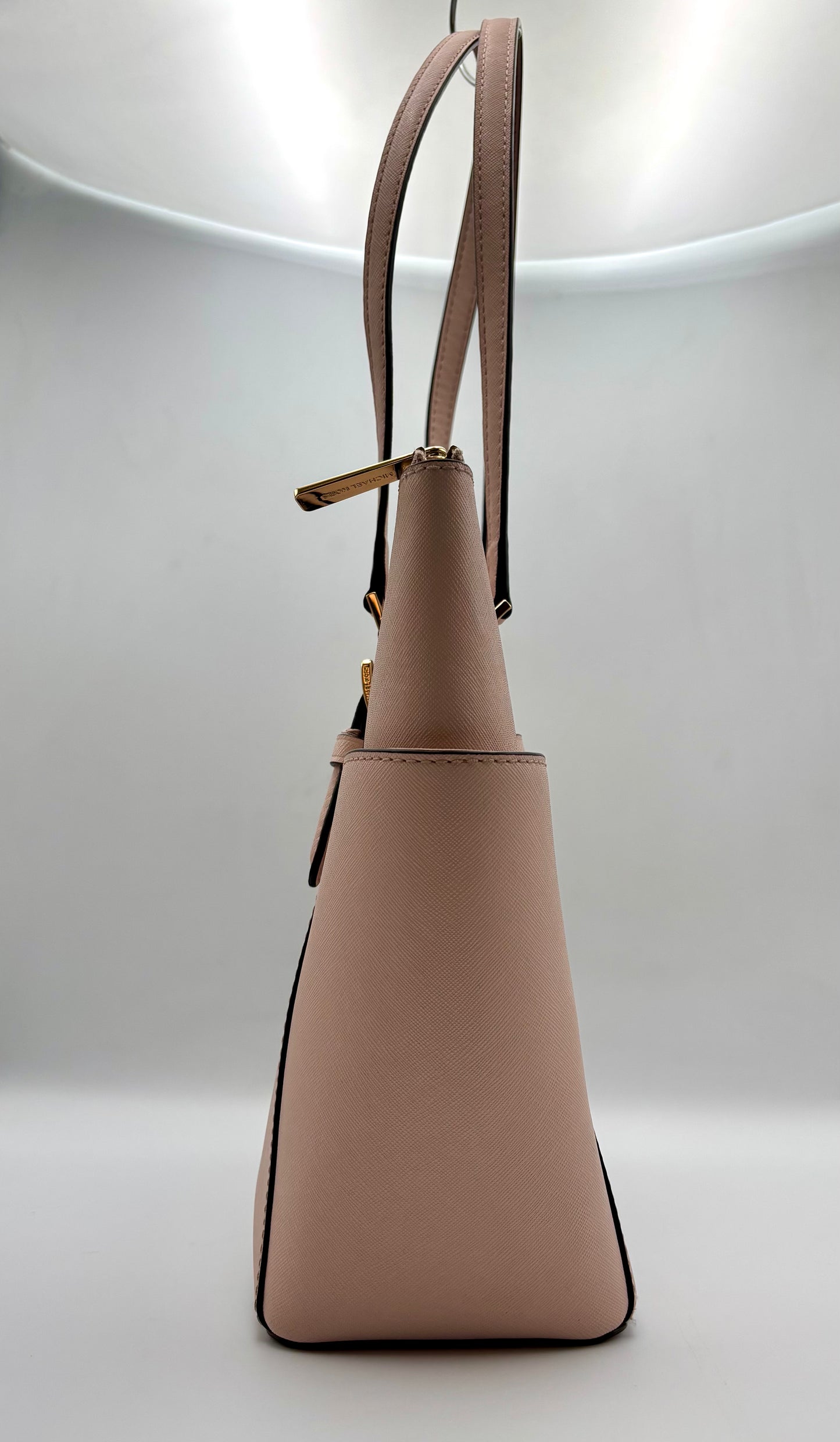 Michael Kors Jet Set Travel Tote | Blush Pink Leather Shoulder Bag | Large Everyday Work Purse | Designer Gift for Her