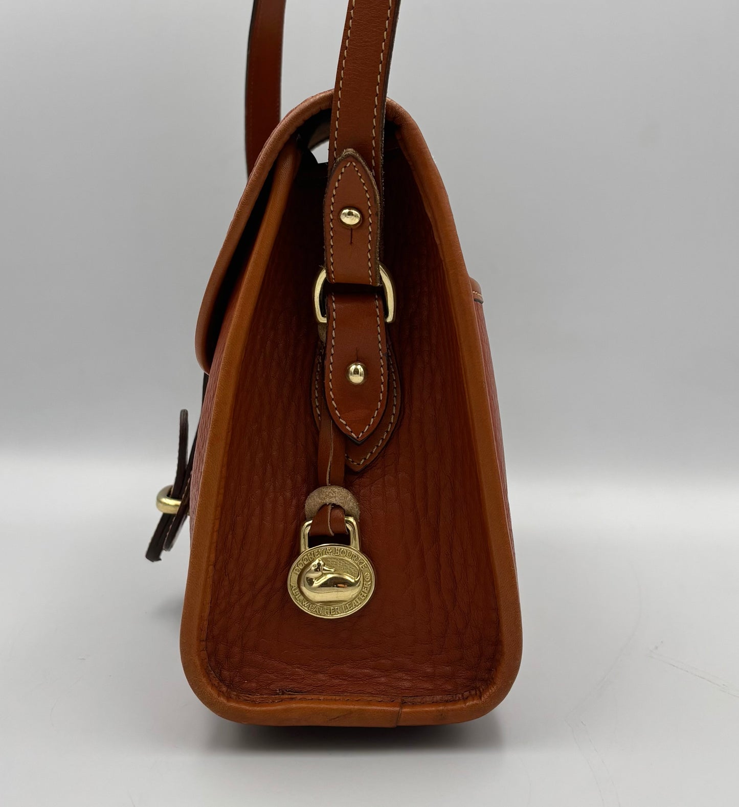 Vintage Dooney & Bourke Essex Crossbody Bag | All Weather Leather Saddle Purse | 90s Pebbled Leather Shoulder Bag