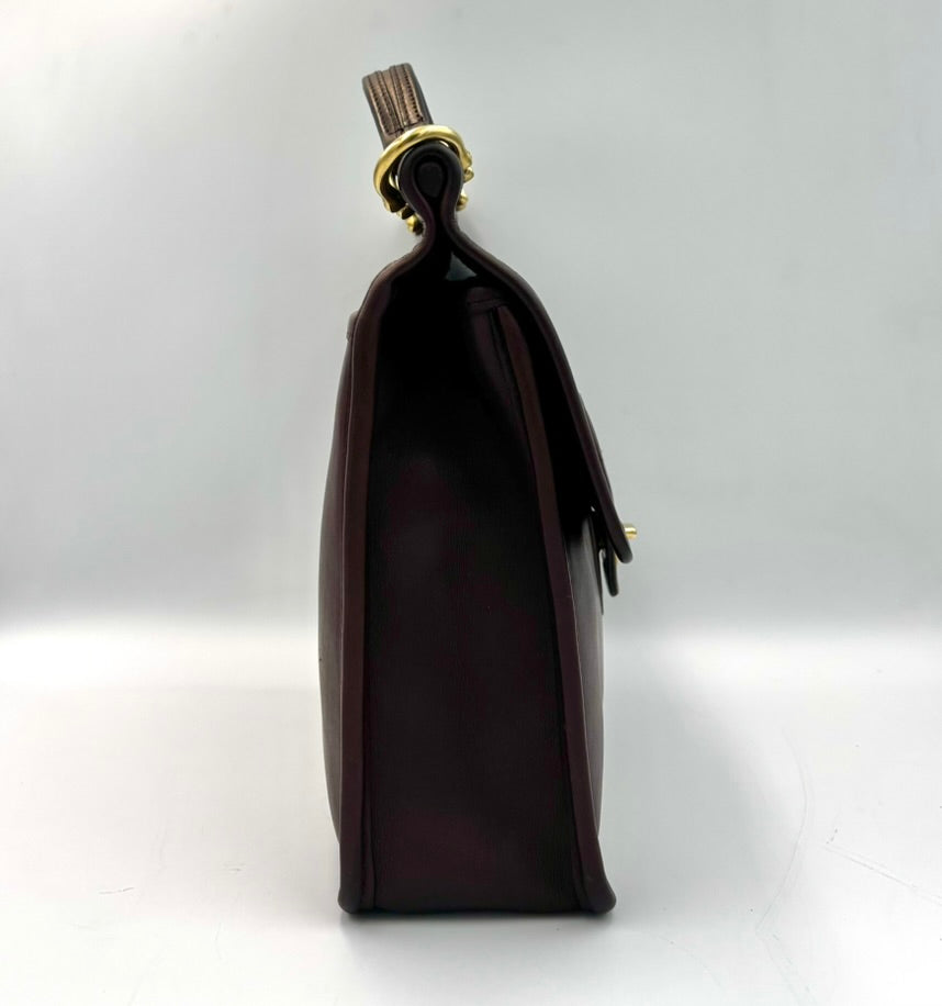 Vintage Coach Willis Bag | Style 9927 | Brown Leather Top Handle Satchel | Rare 1990s Legacy Crossbody Purse