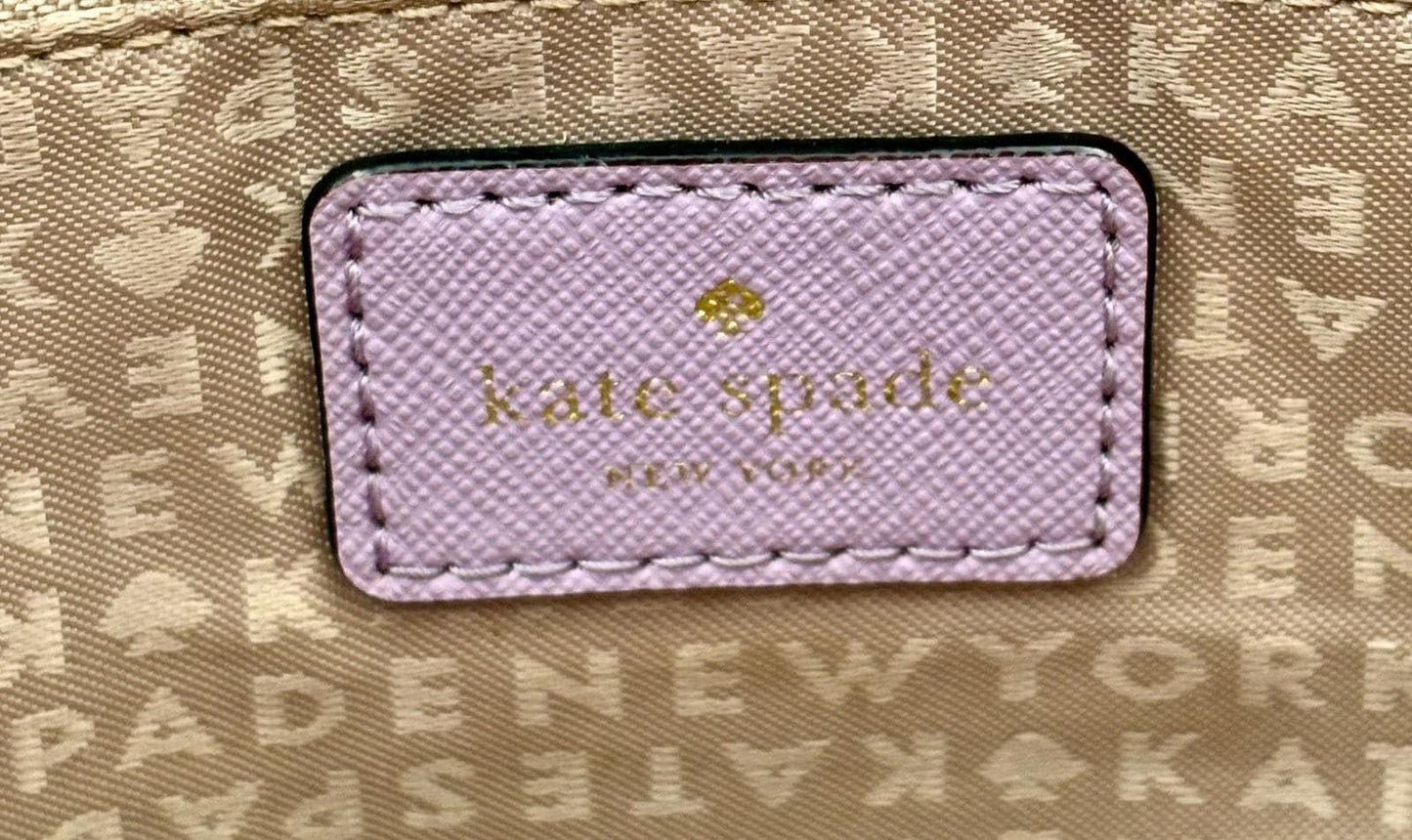 Authentic Kate Spade Lilac Tote Shoulder Bag/Crossbody Tote