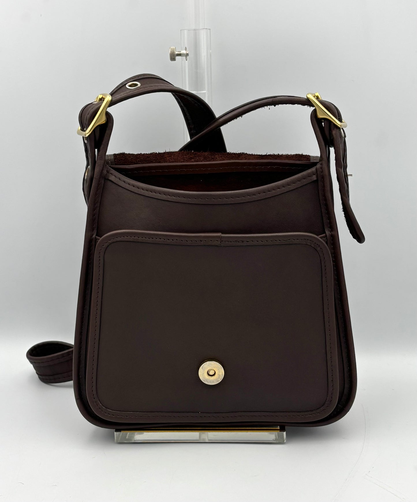 Vintage Coach 9145 Legacy Studio Flap Bag | 1990s Brown Leather Crossbody