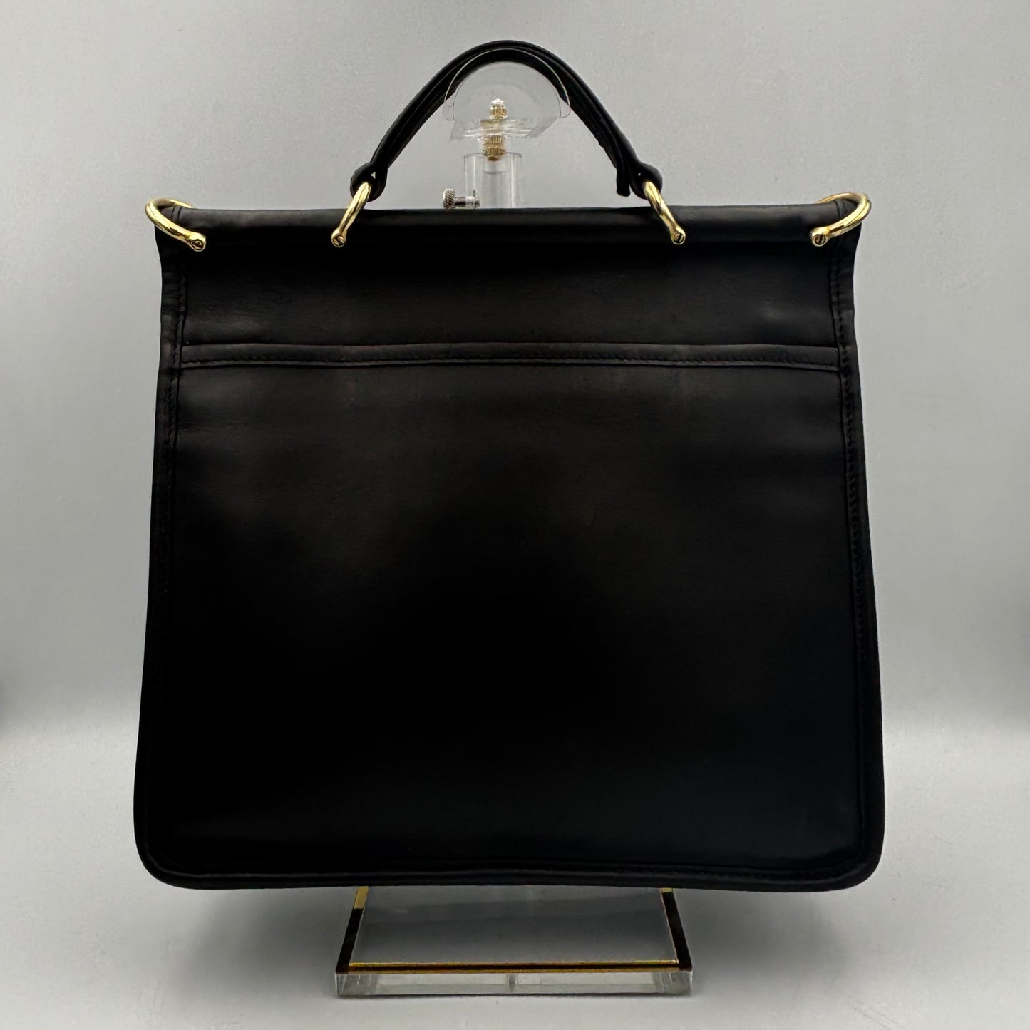 Vintage Coach Willis Bag | Style 9927 | Black Leather Top Handle Satchel | Rare 1990s Legacy Crossbody Purse