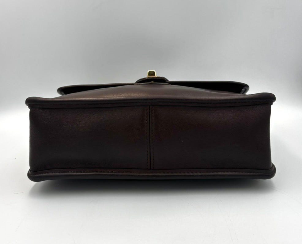 Vintage Coach Willis Bag | Style 9927 | Brown Leather Top Handle Satchel | Rare 1990s Legacy Crossbody Purse