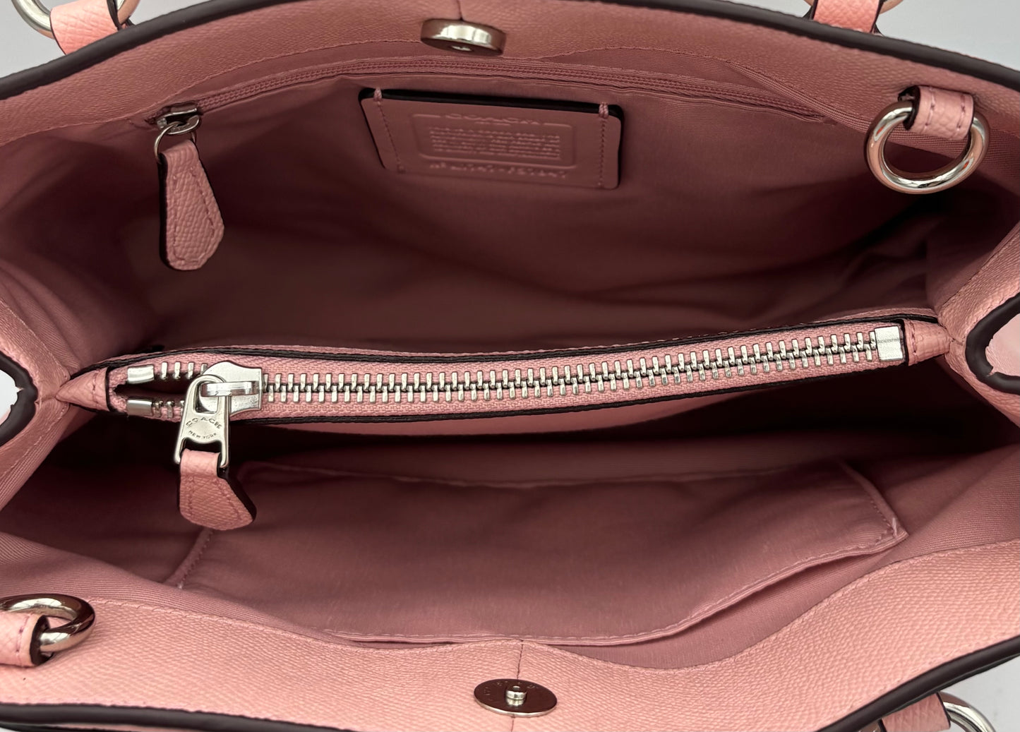 Coach Minetta Crossbody Bag | Blush Pink Pebbled Leather Shoulder Purse | Style F57847 |