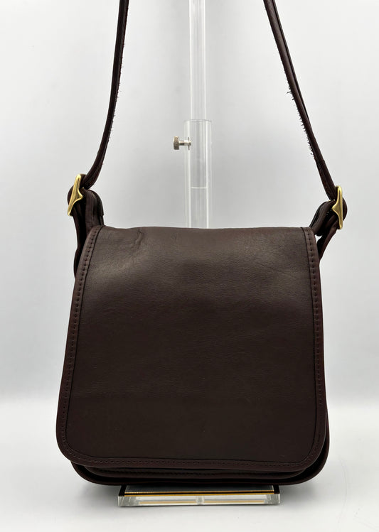 Vintage Coach 9145 Legacy Studio Flap Bag | 1990s Brown Leather Crossbody