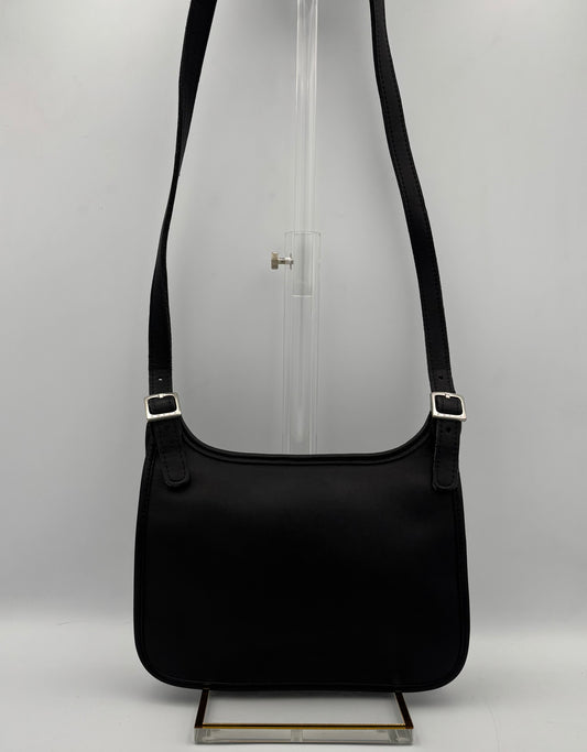 Vintage Coach Slim Hippie Bag | Style No. 9142 | Black Leather Crossbody | 1990s Shoulder Purse